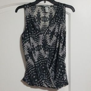 H&M Black and Gray/White Sleeveless Top